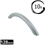 10 stuks aluminium handgrepen mat afgewerkt 128mm boormaat Chicago-serie BY MJM
