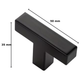 Meubelknop 50mm Zwart – Dallas
