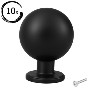 10X Deurknop 24mm Zwart – Madison - BY MJM - GMJ72-10