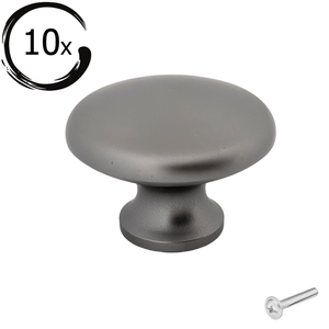 10X Deurknop 27mm Grijs – Macon - BY MJM - GMJ38-10