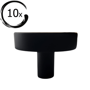 10X Deurknop 40mm Rond Zwart – Circle - BY MJM - GMJ30-10