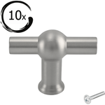 10X Deurknop 48mm RVS – Kansas T - greep - BY MJM - GMJ53-10