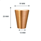 10X Deurknop / Meubelknop Akron Goud - BY MJM - GMJ71-10