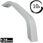 Handgreep Tulsa 128mm aluminium mat set 10 stuks met 20 bevestigingsschroeven BY MJM