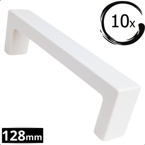 10X Handgreep 128mm RVS Wit – Atlanta - BY MJM - GMJ65-10