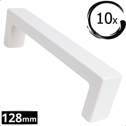 10X Handgreep 128mm RVS Wit – Atlanta - BY MJM - GMJ65-10