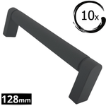 10X Handgreep 128mm RVS Zwart – Miami - BY MJM - GMJ36-10