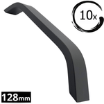 10X Handgreep 128mm Zwart – Tulsa - BY MJM - GMJ12-10