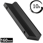 10X Handgreep 160mm Aluminium Zwart – Reno - BY MJM - GMJ68-10