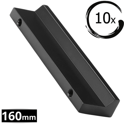 10X Handgreep 160mm Aluminium Zwart – Reno - BY MJM - GMJ68-10