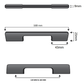 10X Handgreep 160mm Aluminium Zwart – Seattle - BY MJM - GMJ16-10