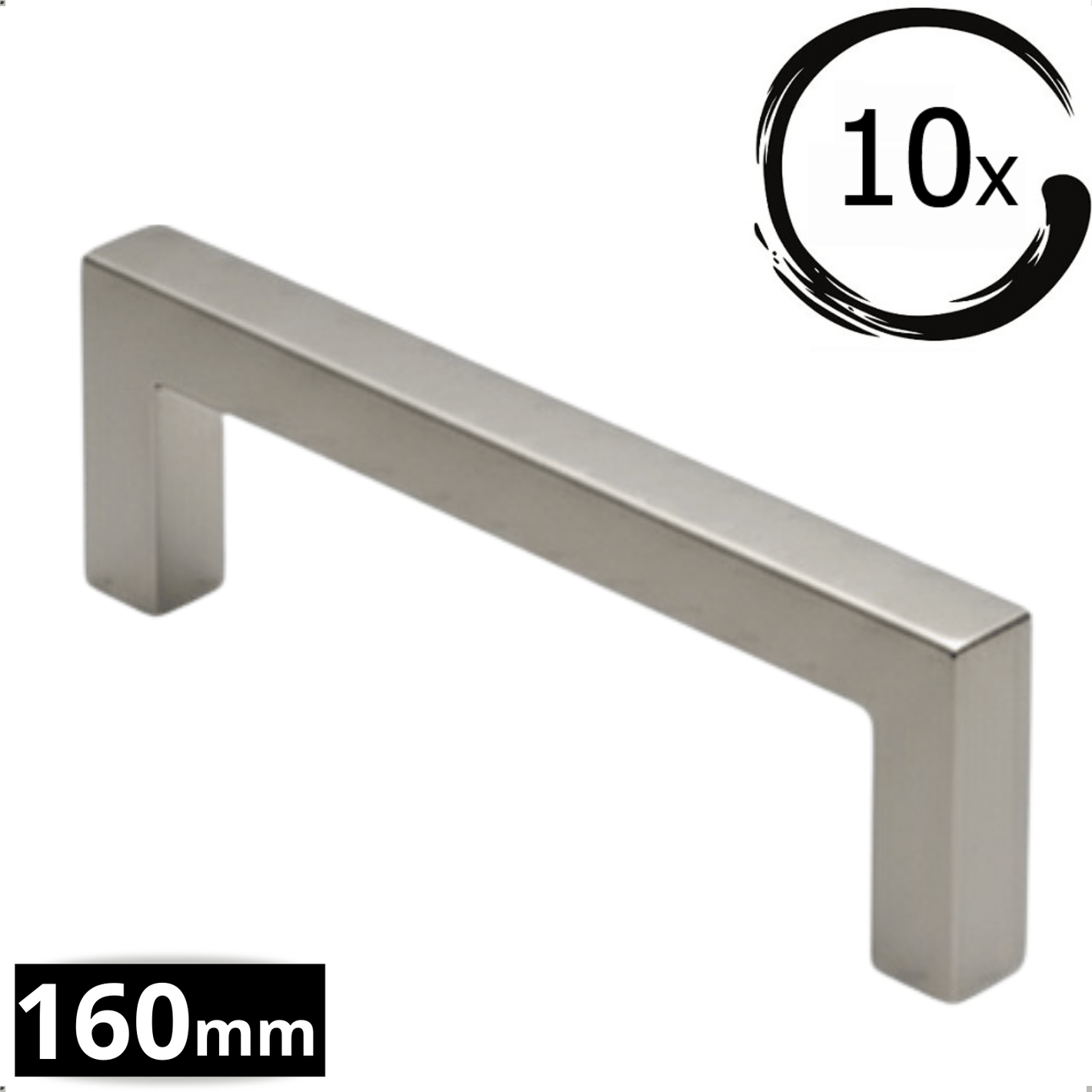 10X Handgreep 160mm RVS – Dallas - BY MJM - GMJ88-10