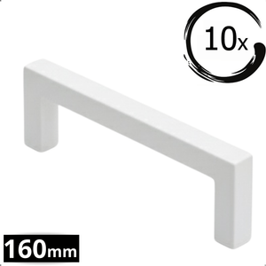 10X Handgreep 160mm RVS Wit – Dallas - BY MJM - GMJ61-10