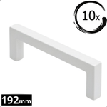 10X Handgreep 192mm RVS Wit – Dallas - BY MJM - GMJ62-10