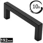 10X Handgreep 192mm RVS Zwart – Dallas - BY MJM - GMJ29-10
