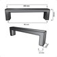 10X Handgreep 96mm RVS Wit – Atlanta - BY MJM - GMJ64-10