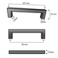 10X Handgreep 96mm RVS Wit – Dallas - BY MJM - GMJ59-10