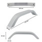 10X Handgreep Tulsa 160 mm Aluminium - BY MJM - GMJ11-10