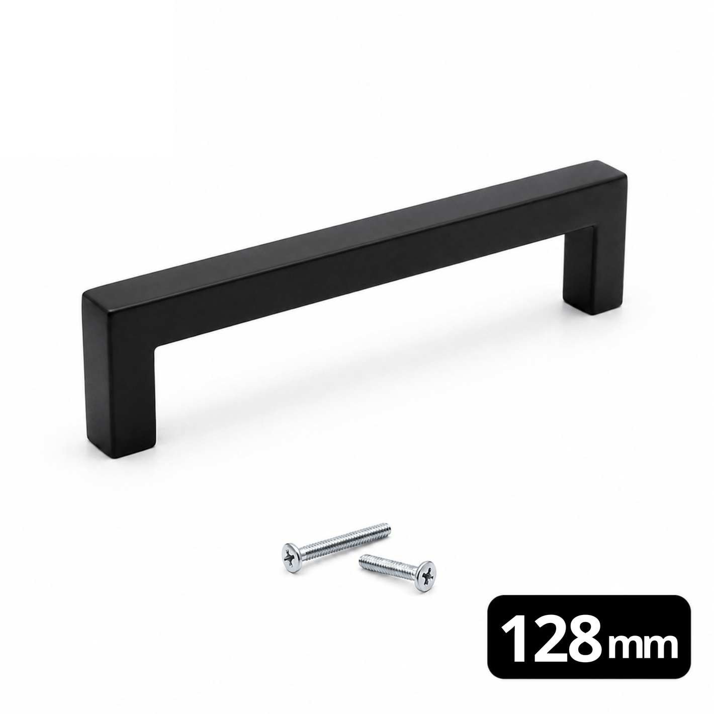 Handgreep 128mm RVS Zwart – Dallas