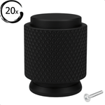 20X Deurknop 20mm Zwart – Dodge - BY MJM - GMJ95-20