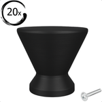 20X Deurknop 25mm Zwart – Dover - BY MJM - GMJ78-20