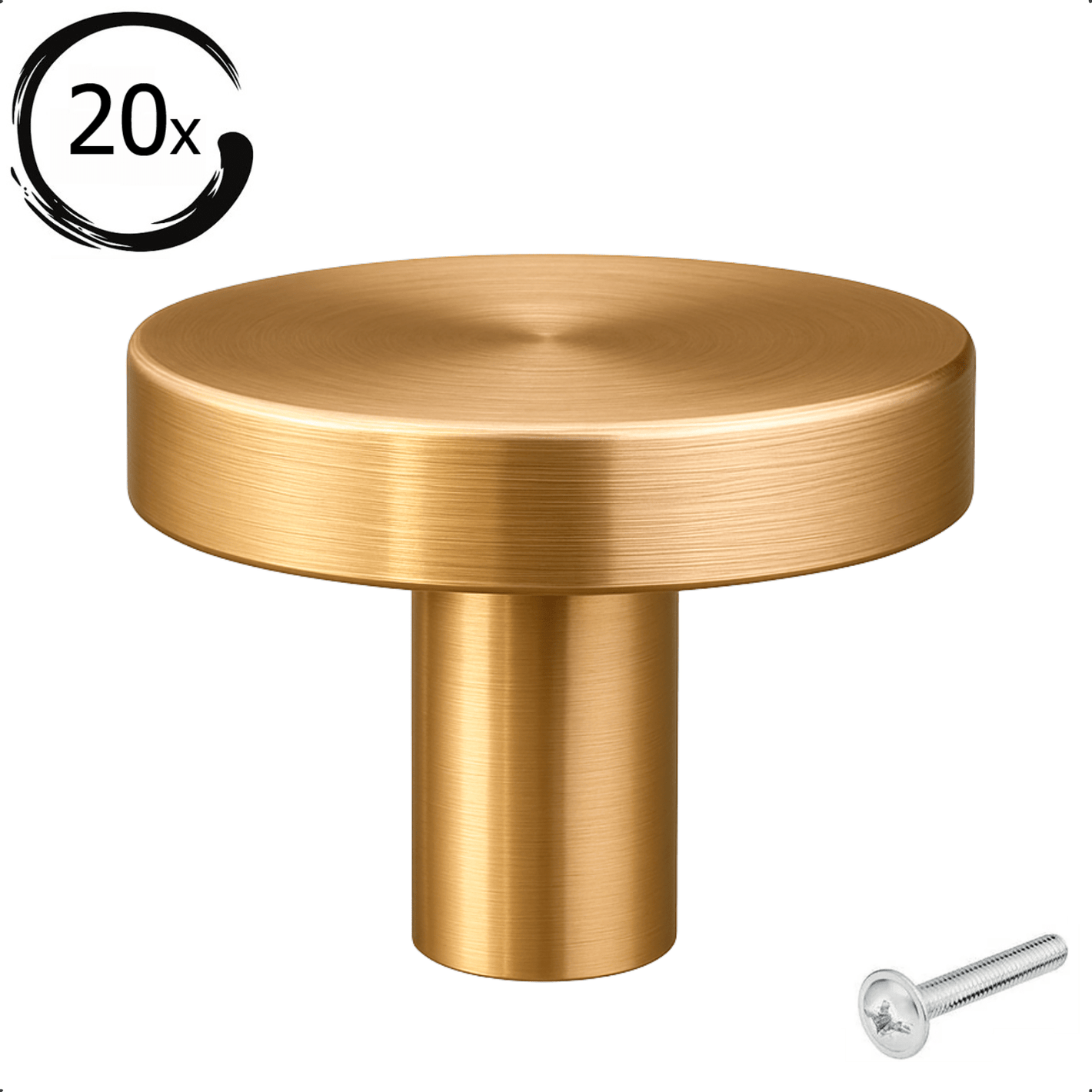 20X Deurknop 30mm Goud – Harbor - BY MJM - GMJ79-20