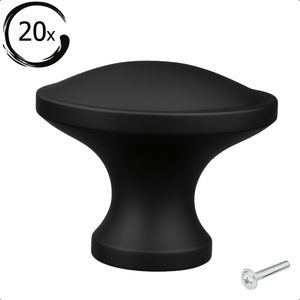 20X Deurknop 32mm Zwart – Rapid - BY MJM - GMJ93-20