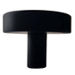 Bovenaanzicht zwarte ronde meubelknop Circle 40mm met diameter voet 11mm
