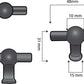 20X Deurknop 48mm RVS – Kansas T - greep - BY MJM - GMJ53-20