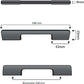 Afbeelding toont 20X variant handgreep Seattle 128mm wit aluminium – niet inbegrepen in deze set