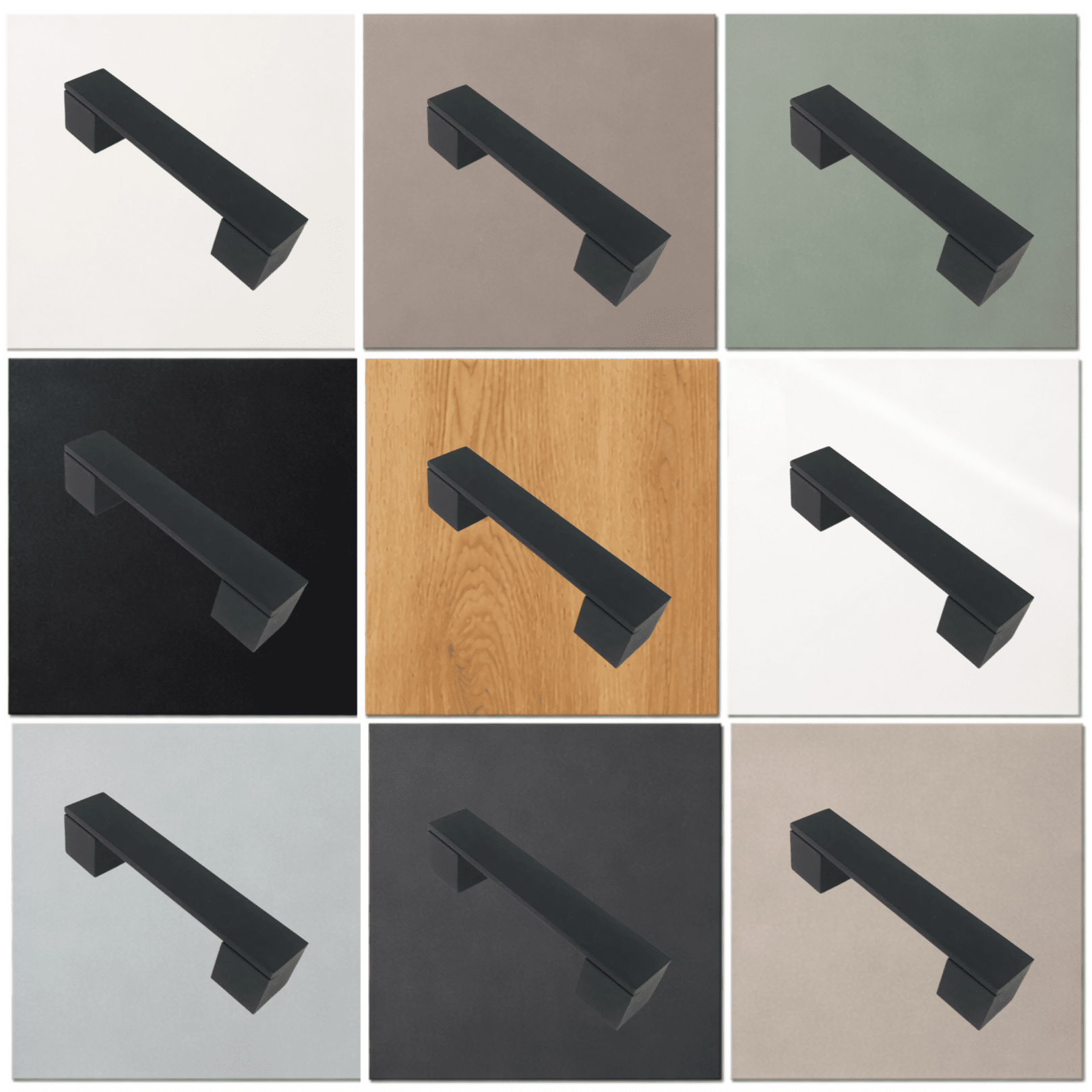 Bevestigingsdetail Austin handgreep 128mm aluminium zwart met montageschroef