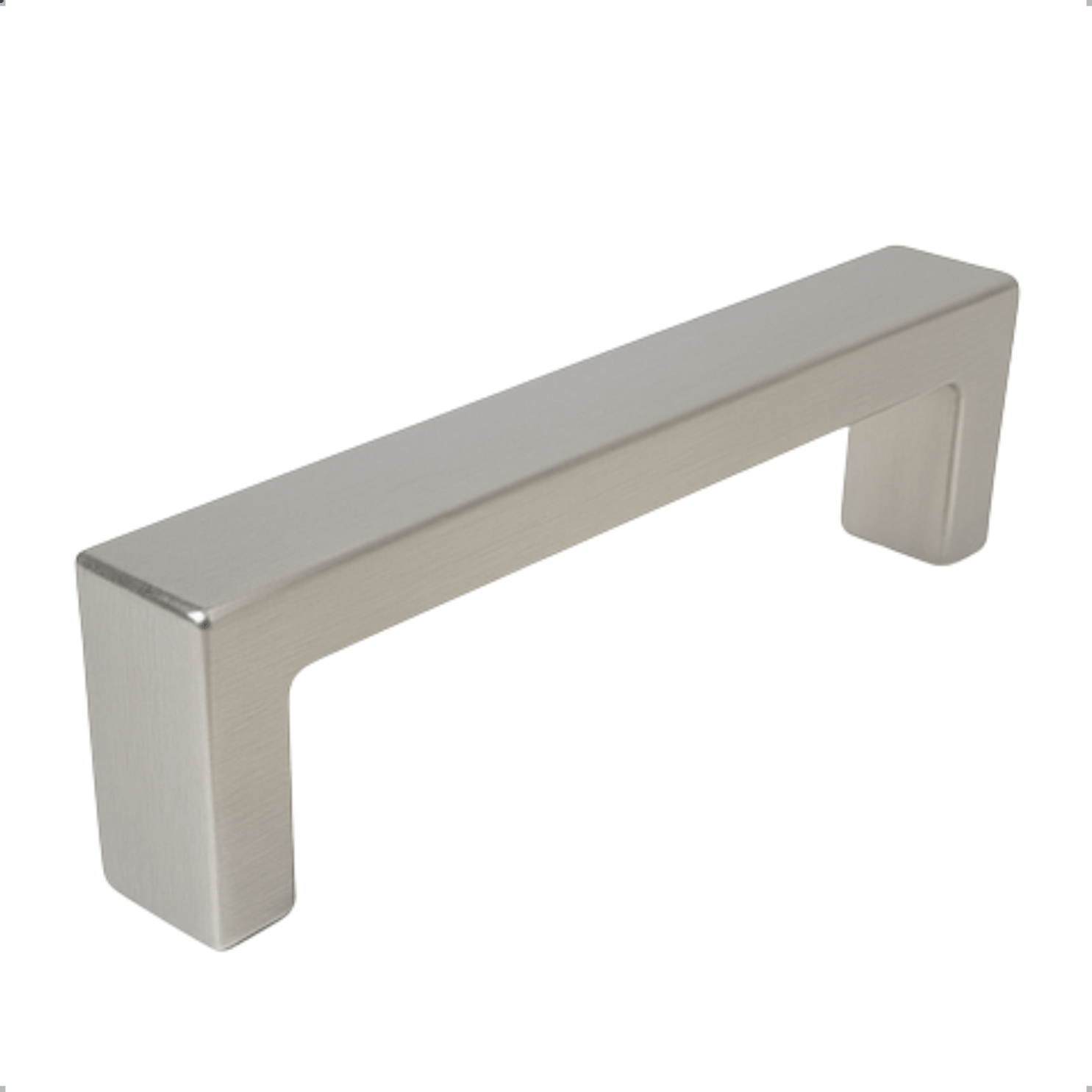 Zijaanzicht RVS handgreep Atlanta 128mm met zichtbare hoogte en projectie