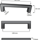 Handgreep 128mm RVS goud Dallas – detailfoto geborstelde goudkleurige afwerking