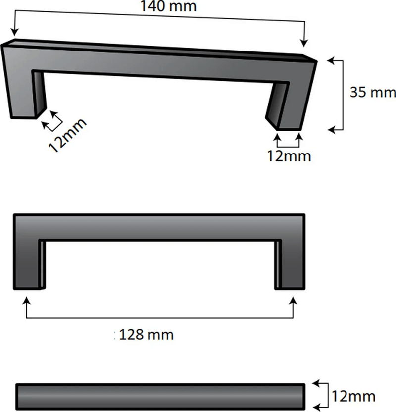 Handgreep 128mm RVS goud Dallas – detailfoto geborstelde goudkleurige afwerking