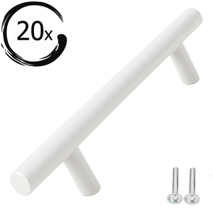 20X Handgreep 128mm RVS Wit – Denver - BY MJM - GMJ56-20