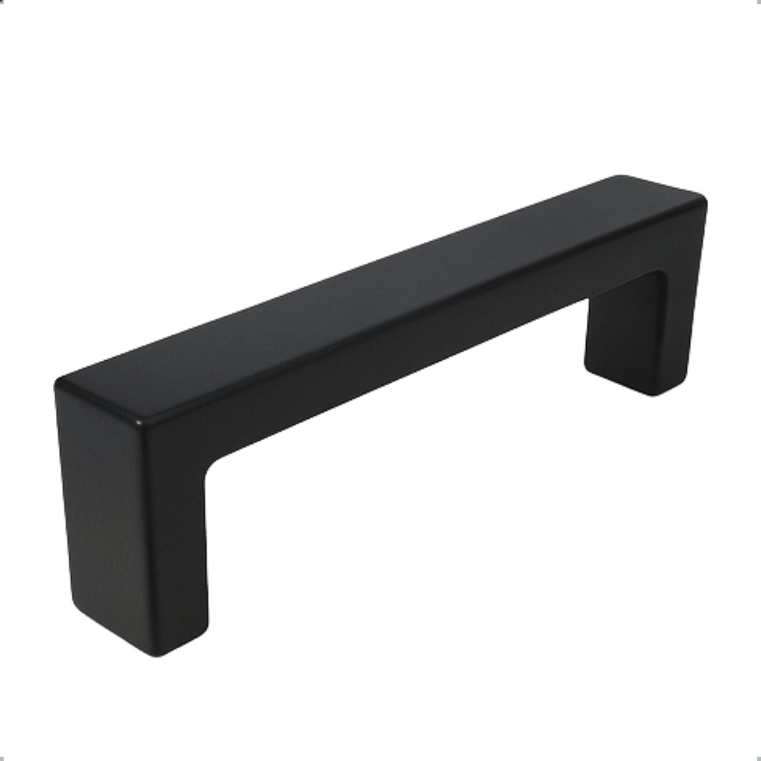 Atlanta handgreep 128mm mat zwart RVS afmetingen en vorm