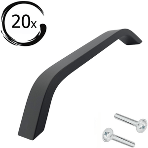 20X Handgreep 128mm Zwart – Tulsa - BY MJM - GMJ12-20