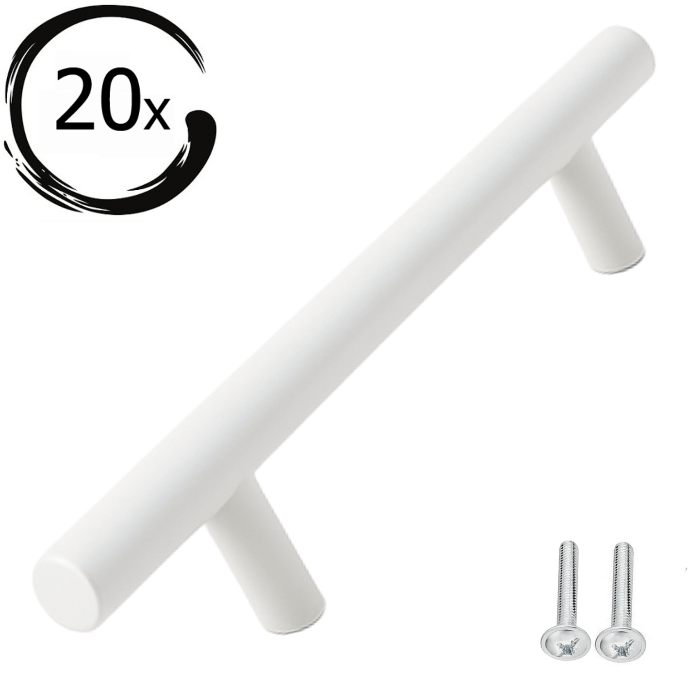 20X Handgreep 160mm RVS Wit – Denver - BY MJM - GMJ57-20