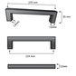 20X Handgreep 224mm RVS Wit – Dallas - BY MJM - GMJ63-20