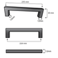 20X Handgreep 224mm RVS Zwart – Dallas - BY MJM - GMJ86-20