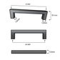 20X Handgreep 64mm RVS Zwart – Dallas - BY MJM - GMJ130-20