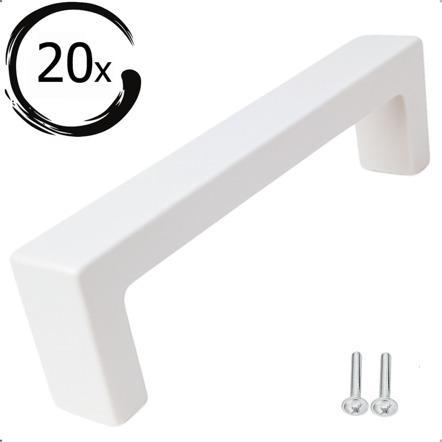 20X Handgreep 96mm RVS Wit – Atlanta - BY MJM - GMJ64-20