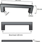 20X Handgreep Dallas 128 mm – RVS Zwart - BY MJM - GMJ04-20