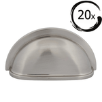 20X Komgreep 76mm Geborsteld Nikkel – Columbia - BY MJM - GMJ80-20