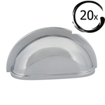 20X Komgreep Columbia 76 mm Chroom - BY MJM - GMJ81-20