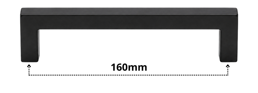 Handgreep 160mm Zwart – Dallas