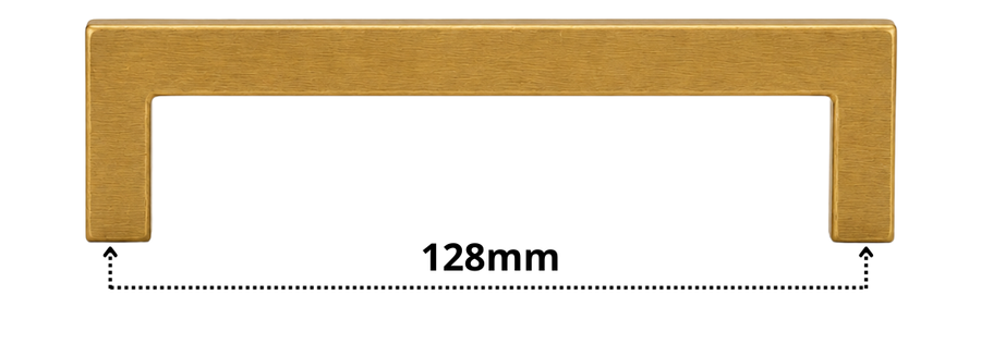 10X Handgreep 128mm RVS Goud – Dallas