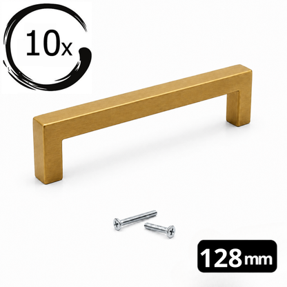 10X Handgreep 128mm RVS Goud – Dallas