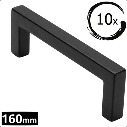10X Handgreep 160mm Zwart – Dallas