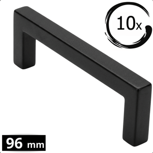 10X Handgreep 96mm RVS Zwart – Dallas